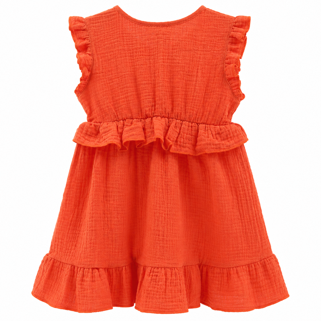 Rochie „Soft Breeze” din 100% muselină organică cu nasturi pentru îmbrăcare ușoară