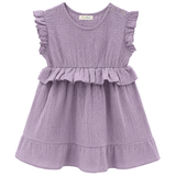 Rochie „Soft Breeze” din 100% muselină organică cu nasturi pentru îmbrăcare ușoară