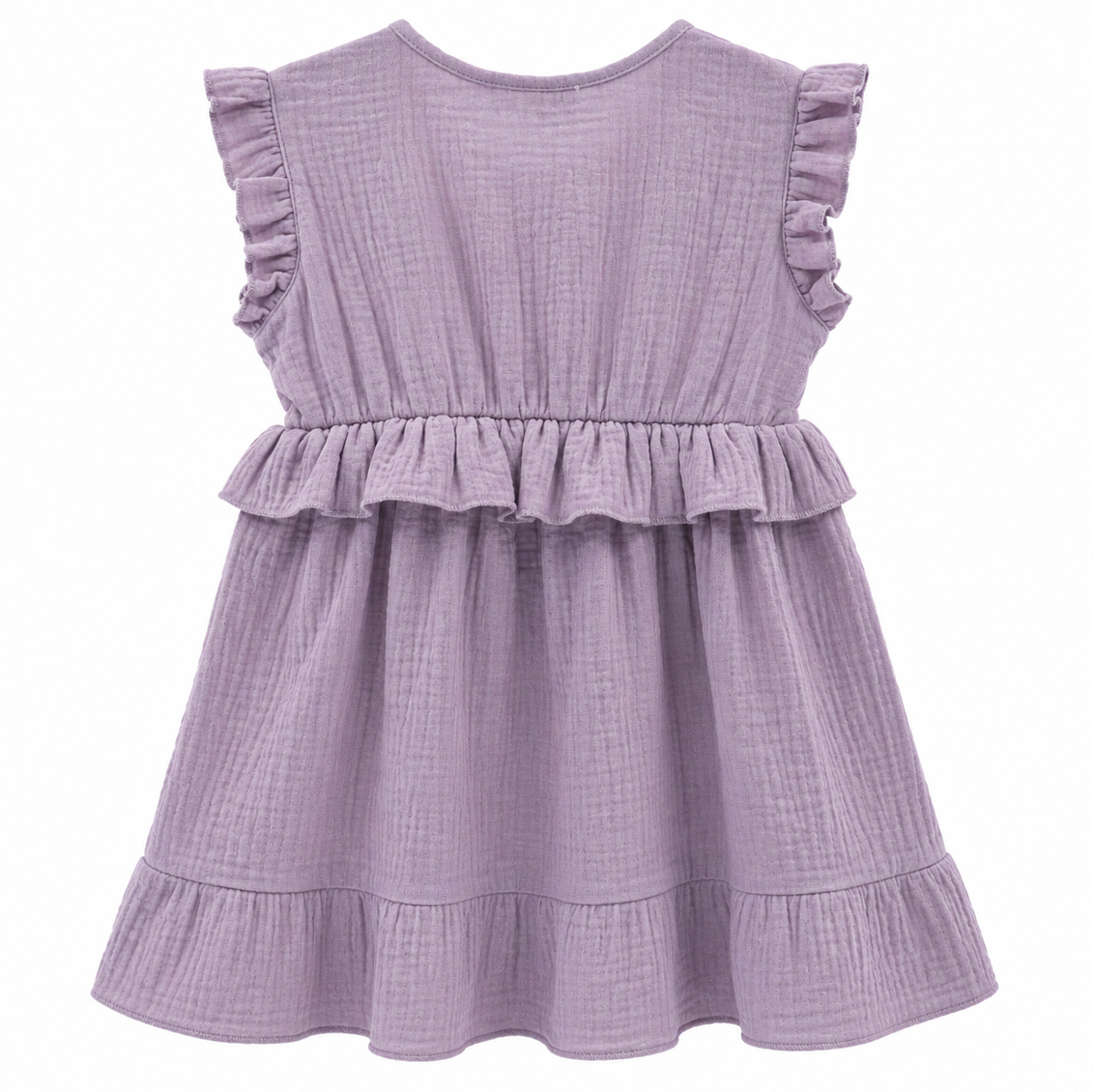 Rochie „Soft Breeze” din 100% muselină organică cu nasturi pentru îmbrăcare ușoară