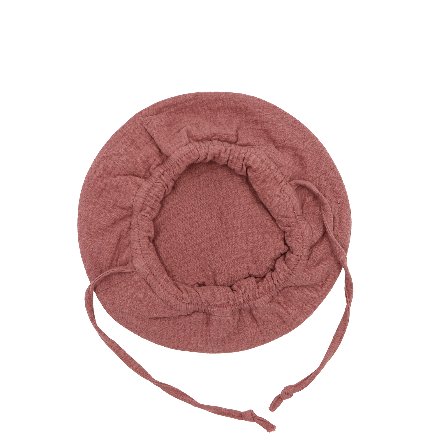 "Soft Breeze" hat made of 100% organic muslin with an extended back to protect the neck