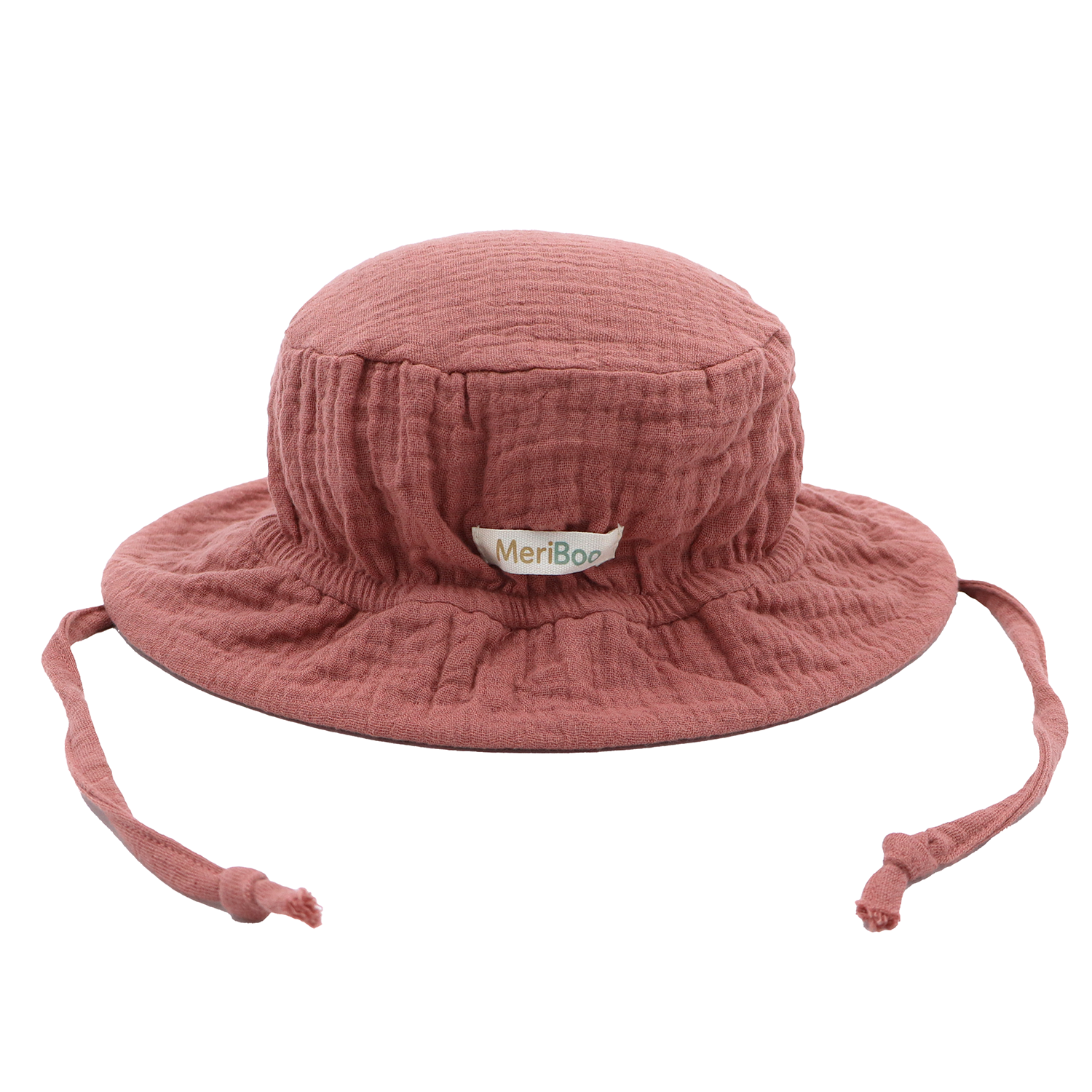 "Soft Breeze" hat made of 100% organic muslin with an extended back to protect the neck