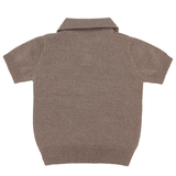 Bluză tricotată pentru copii cu guler din 100% lână merino organică