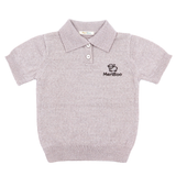 Bluză tricotată pentru copii cu guler din 100% lână merino organică